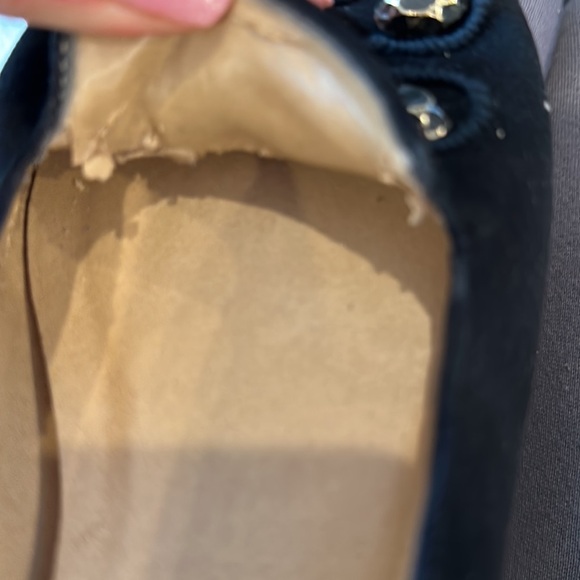 Sesto Meuuci Black Suede Embellished Slip-On Loafers Size 8 - Picture 9 of 12